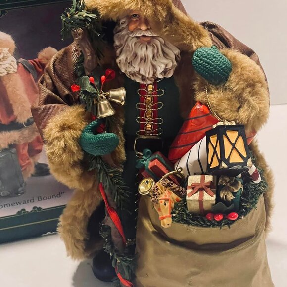 KSA Collectibles Christmas Santa Homeward Bound Figurine 10" with Box - Picture 5 of 9